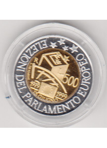 1999 Lire 500 Conservazione Fondo Specchjo Parlamento Europeo Italia